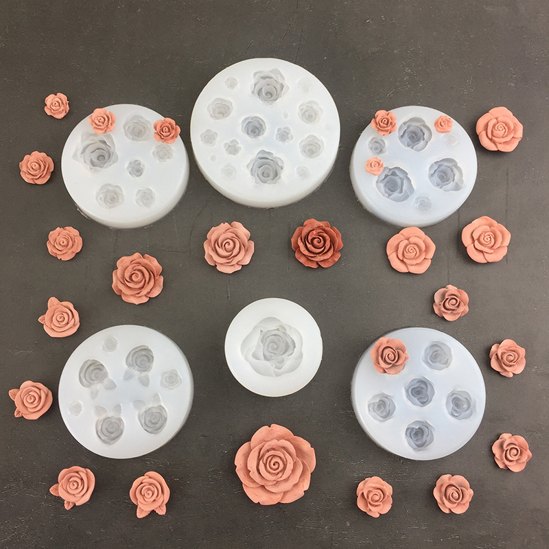 Soap Making Utensils - 3D Rose Flower Shape Leaf Silicone