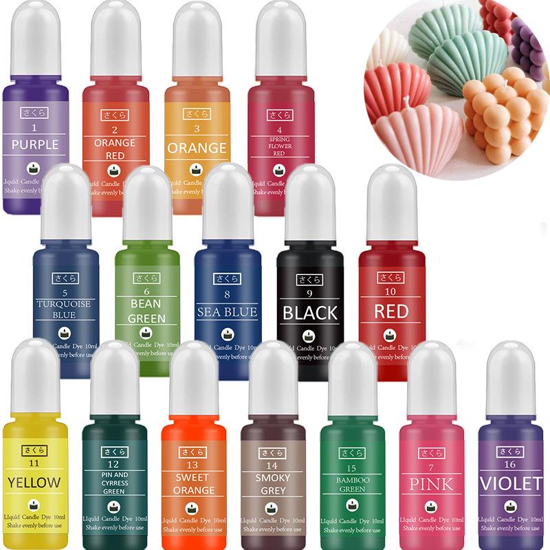 Soap Making Dye - 10ml/Bottle Candle Wax Pigment Colorant Non-Toxic