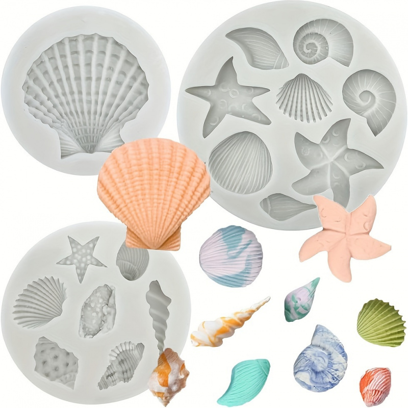 Soap Making Chemical - 3pcs/set, Shell Mold Set, Irregular Shape,