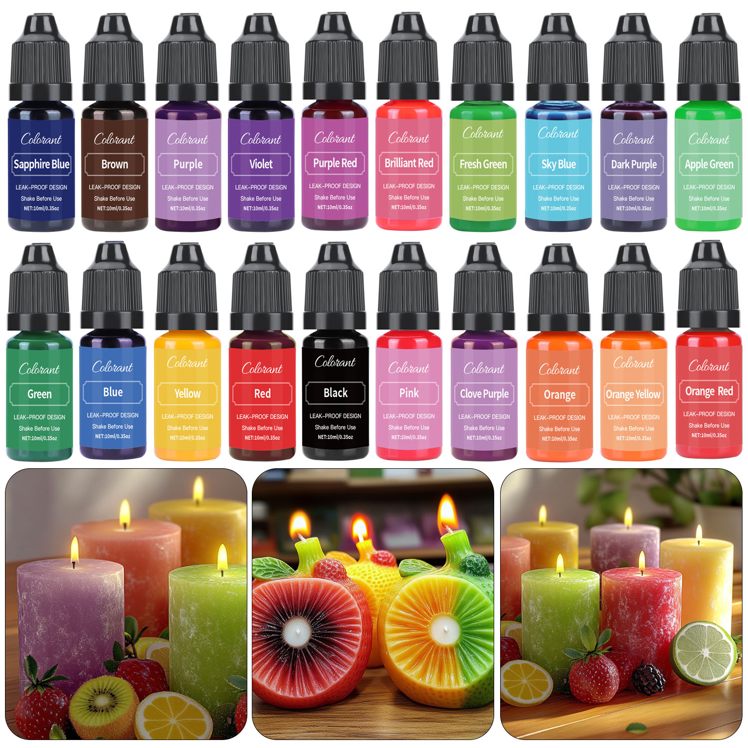 Soap Making Dye - Liquid Candle Dye For Soy Wax