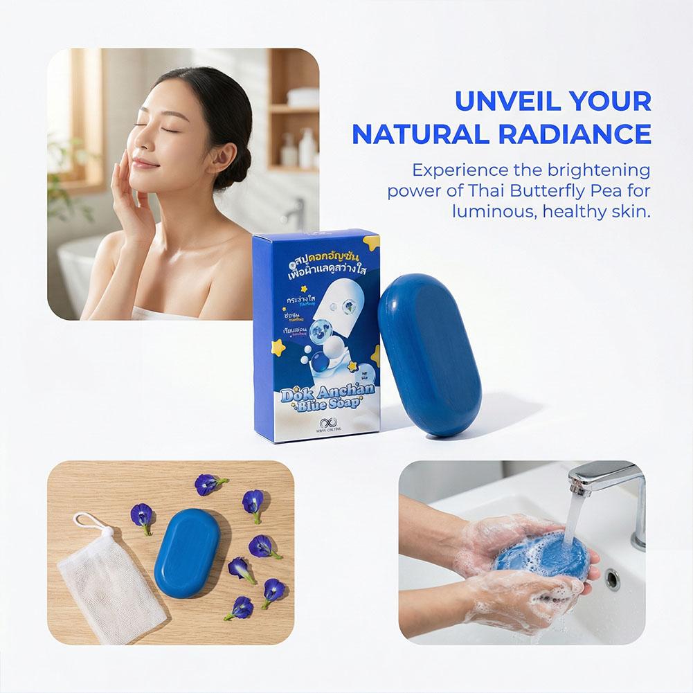 65G 1/2/3pcs Dok Anchan Blue S - Castor Oil Soap review and price