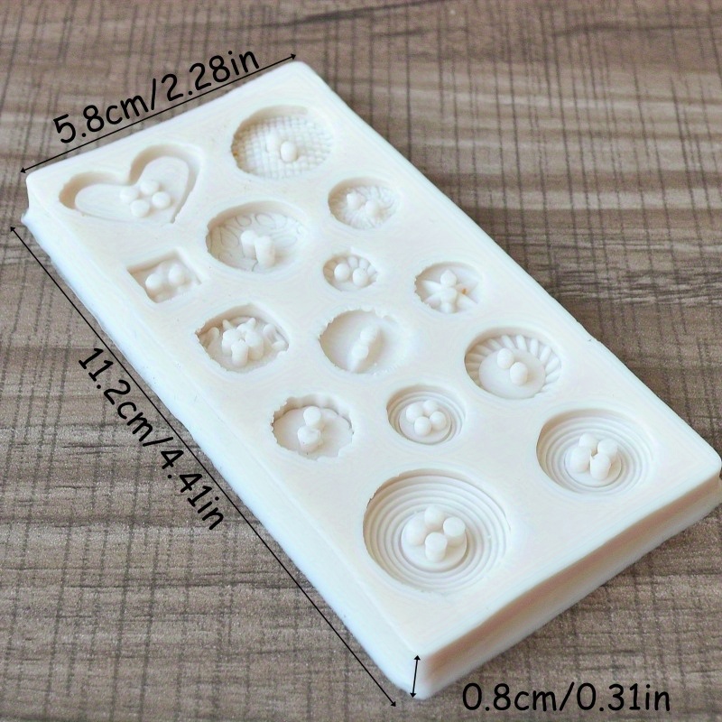 Buttons Shape Silicone Mold Si - Soap Making Utensils review and price