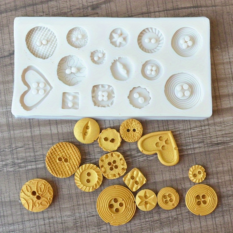 Buttons Shape Silicone Mold Si - Soap Making Utensils review and price