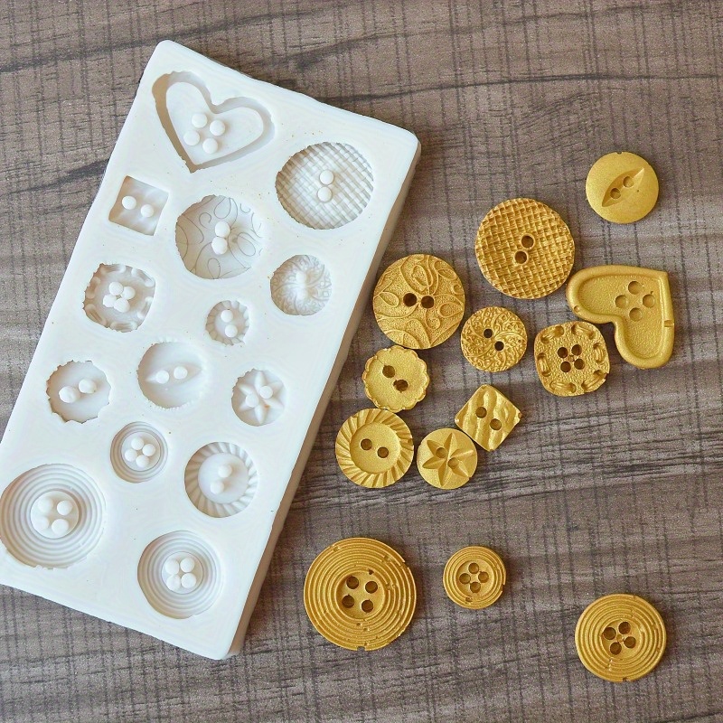Buttons Shape Silicone Mold Si - Soap Making Utensils review and price