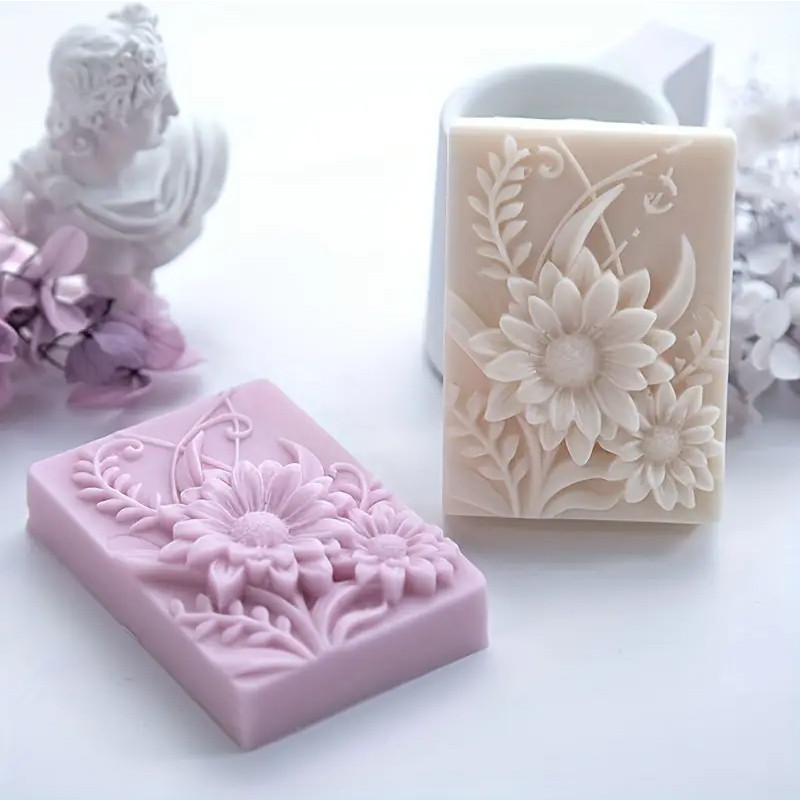 3D Flower Square Soap Silicone - Soap Making Chemical review and price