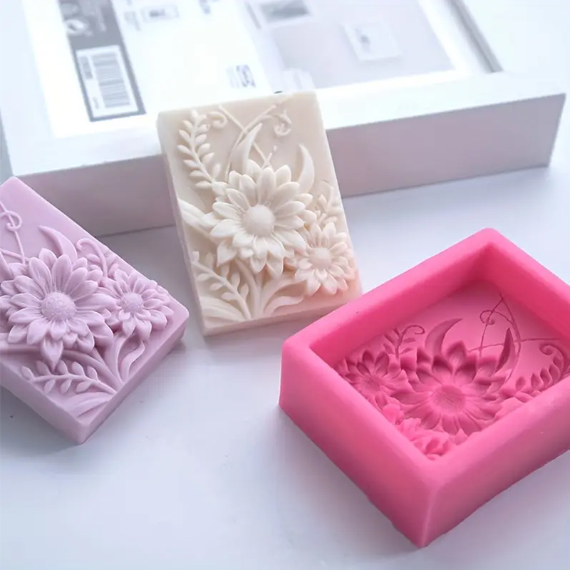 3D Flower Square Soap Silicone - Soap Making Chemical review and price