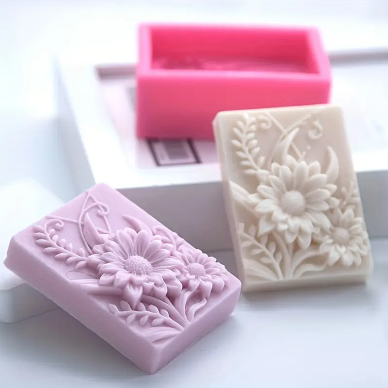 3D Flower Square Soap Silicone - Soap Making Chemical review and price