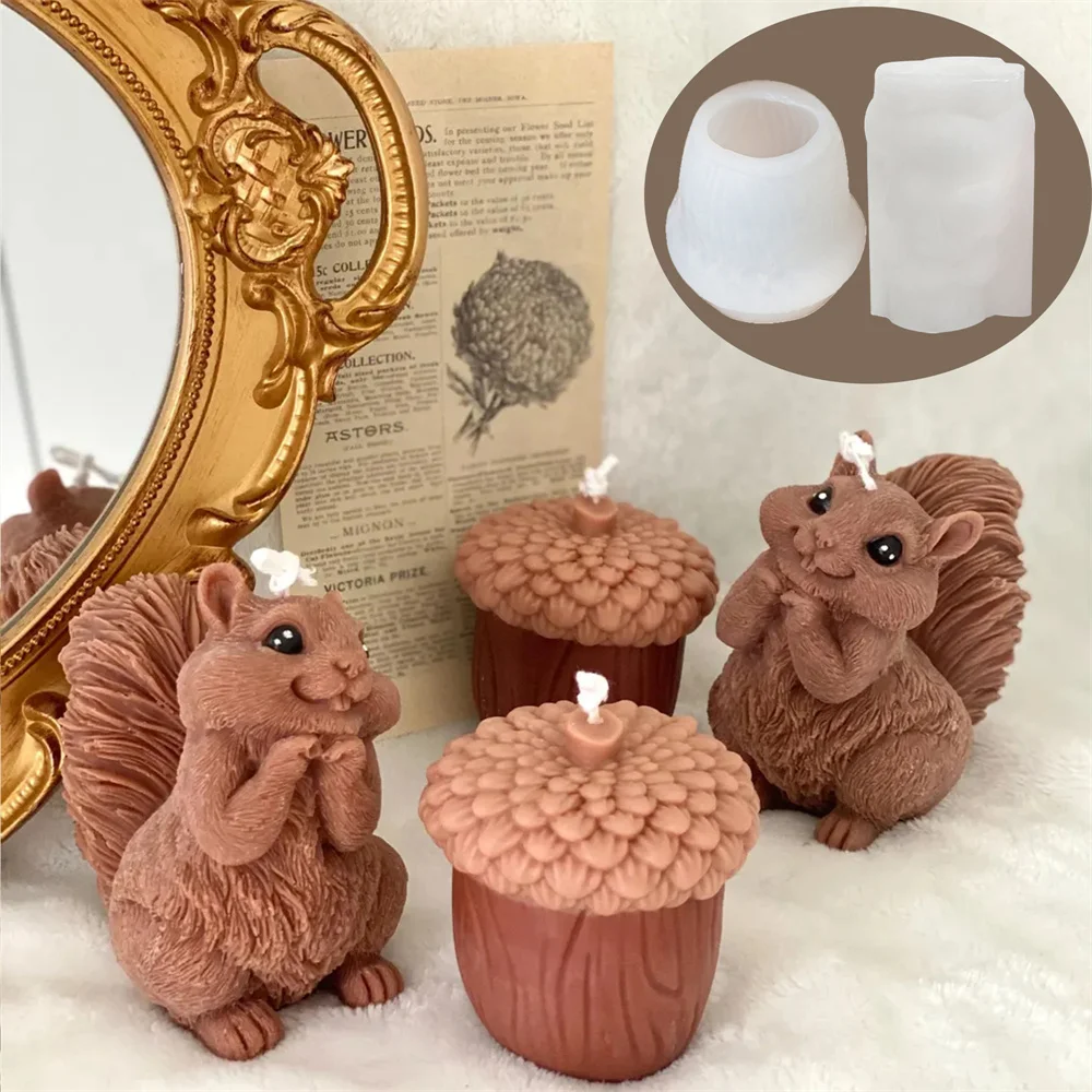 Cute Squirrel Candle Silicone  - Soap Making Chemical review and price