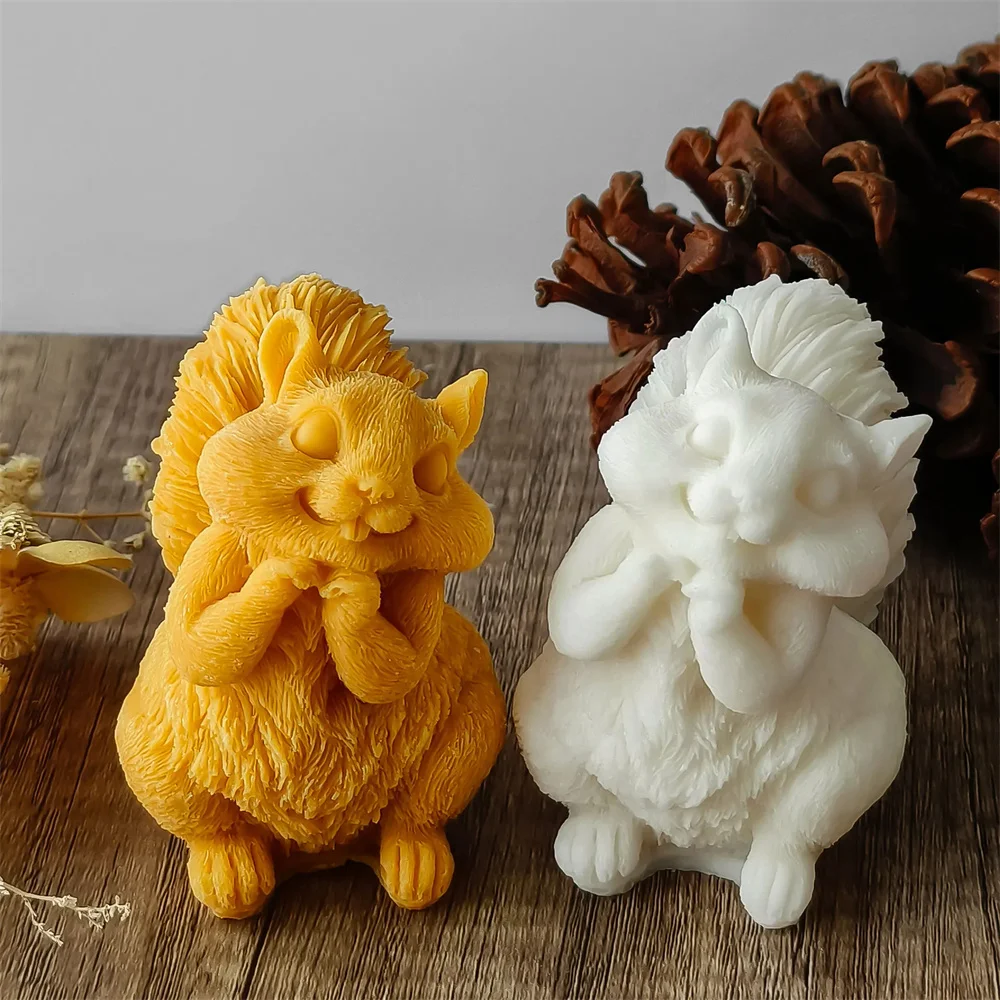 Cute Squirrel Candle Silicone  - Soap Making Chemical review and price