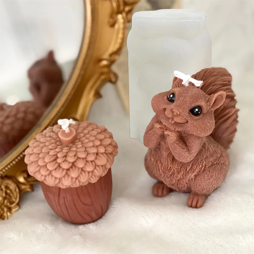 Cute Squirrel Candle Silicone  - Soap Making Chemical review and price