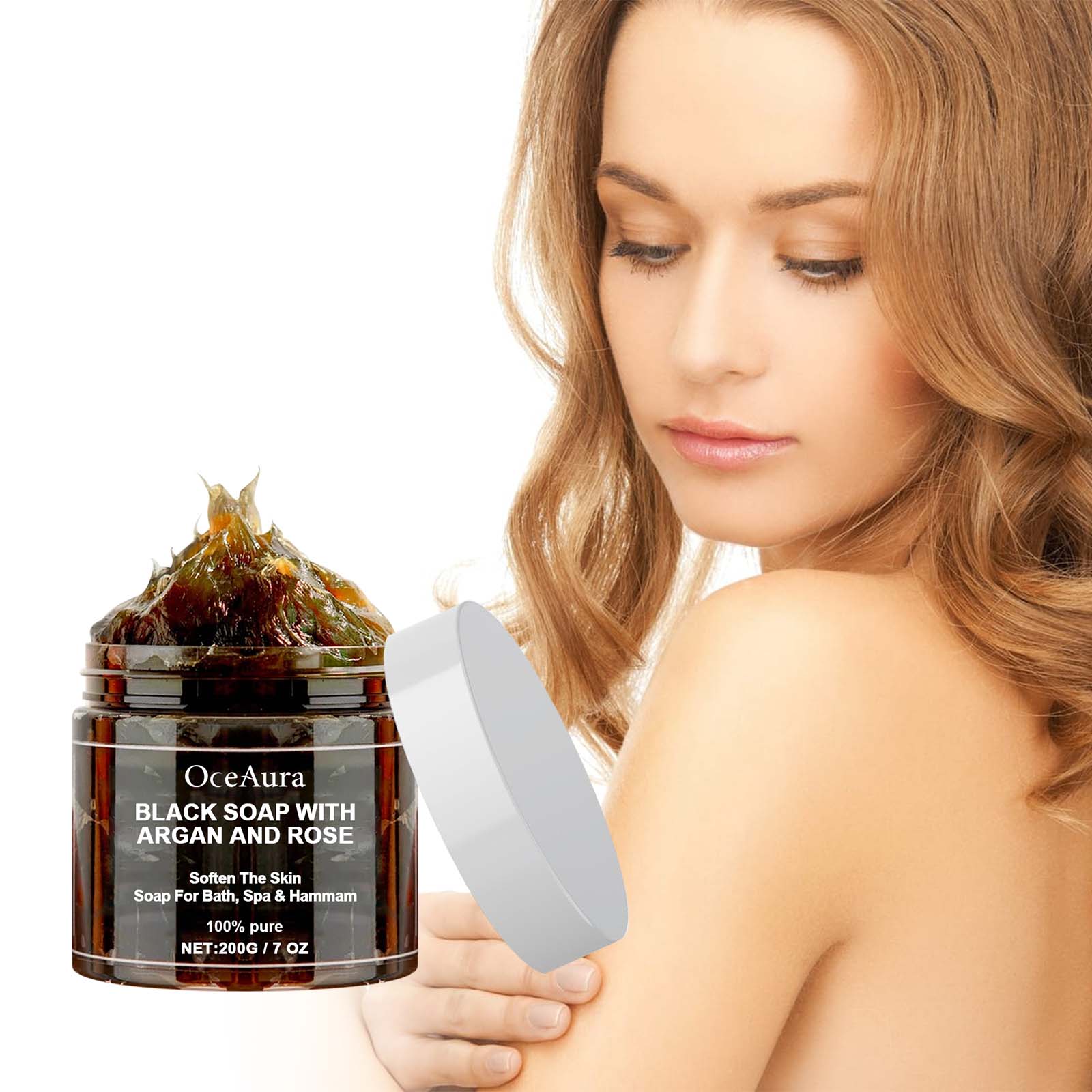 OCEAURA Black Soap With Argan  - Castor Oil Soap review and price